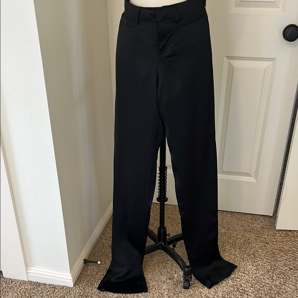 Women’s Tuxedo, Satin Pants, Black Dress Jean, Paul Gutierre New Without Tags
